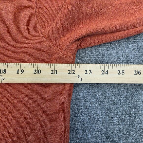 Polo Ralph Lauren Sweater Mens Medium Orange 1/4 Zip Cotton Knit Pullover Preppy - Picture 5 of 16